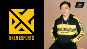 Bren Chong next to a logo of Bren Esports