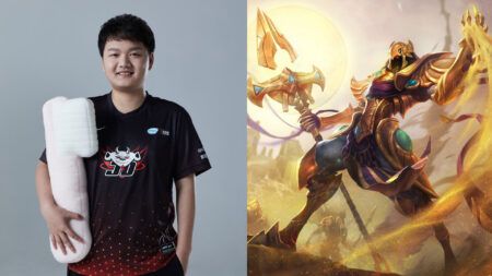 JD Gaming's mid laner Yagao, and his signature champion, Azir