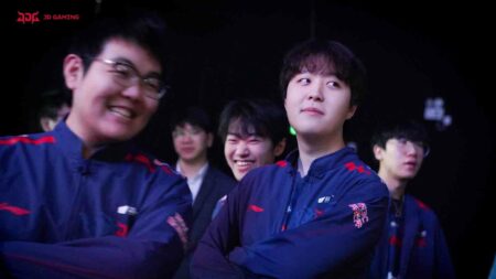 JD Gaming 369, knight, kanavi, and Ruler backstage