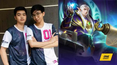 Blacklist International's Wise and OhMyV33nus with MLBB hero Estes in ONE Esports featured image