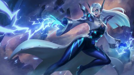 Mobile Legends mage Eudora base Lightning Weaver skin official wallpaper