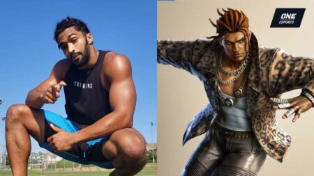 Sam Herring next to Eddy Gordo of Tekken