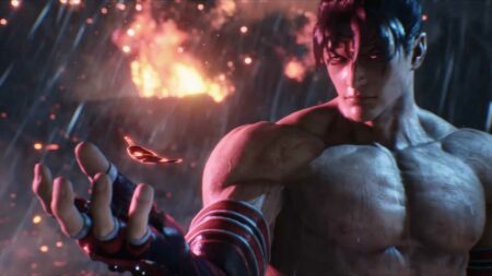 Jin holding a feather in Tekken 8 trailer